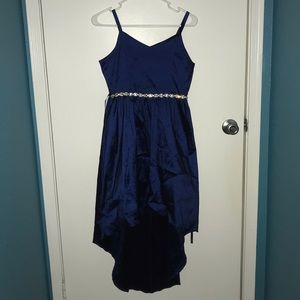 Blue High Low Formal Dress